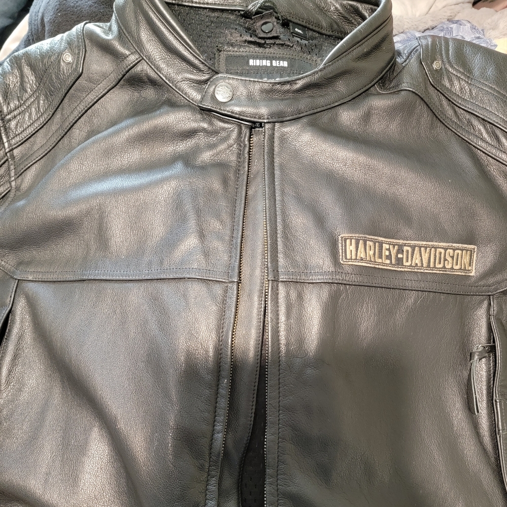 Leather Harley davidson jacket